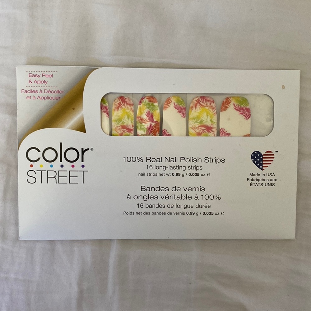 Color Street real nail polish strips in frond of you
